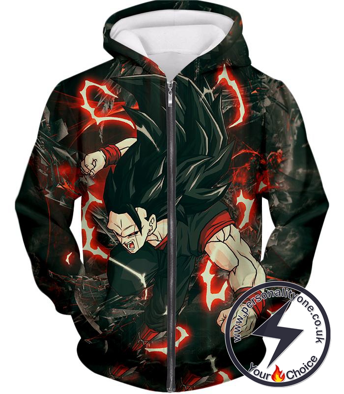 Dragon Ball Super Awesome Vegito Ultimate Super Saiyan 8 Mode Cool Action Zip Up Hoodie